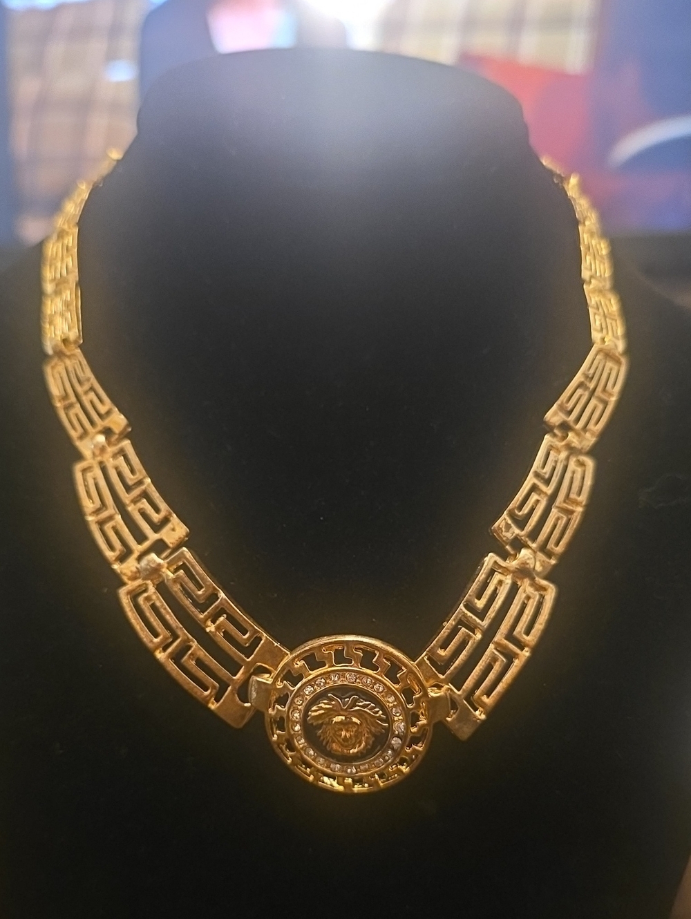 Goldtone Medallion Chain Necklace - Women Jewelry